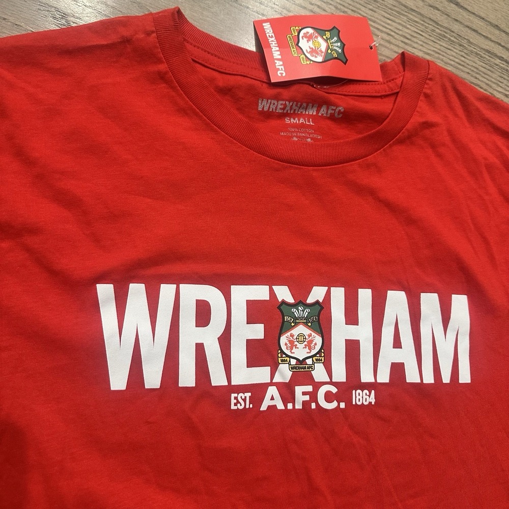 Wrexham AFC 1864 T-Shirt NWT Sz S Football Club Soccer - Picture 2 of 3